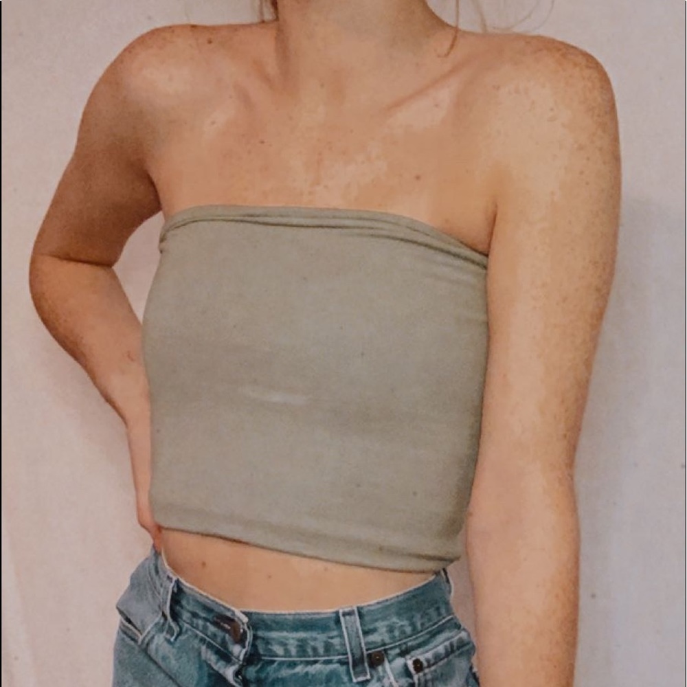 Brandy Melville Green Tube Top
